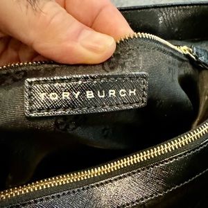 Black Leather Tory Burch shoulder Bag